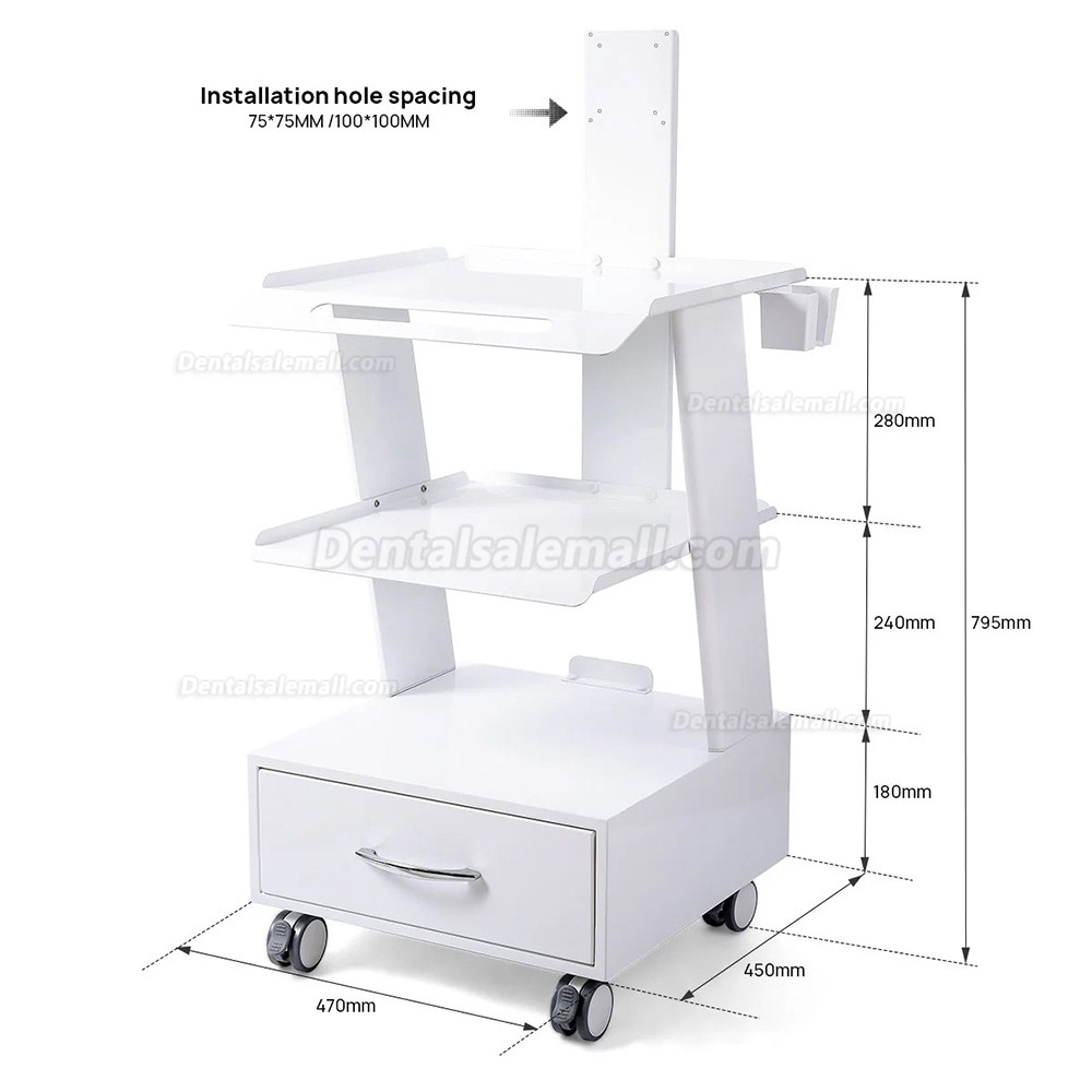 Dentech K2 Dental Mobile Trolley Cart Unit with Drawer Storage Cabinet